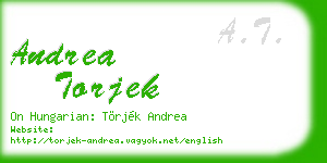 andrea torjek business card