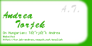 andrea torjek business card